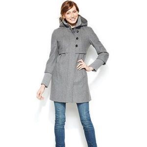 DKNY grey wool baby good peacoat